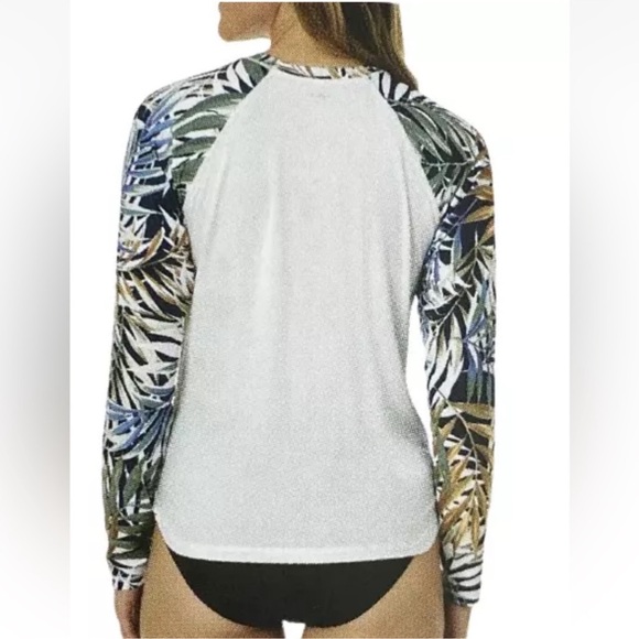 Hurley Long Sleeve Rash Guard Swim Shirt Swim UPF 50+ in White (S) - Picture 2 of 11